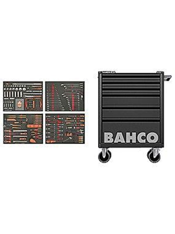 BAHCO værktøjsvogn 26'' Med 6 skuffer indeholder