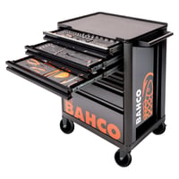 Bahco værkstedsvogn, 26", 7 skuffer, 216 dele, sort